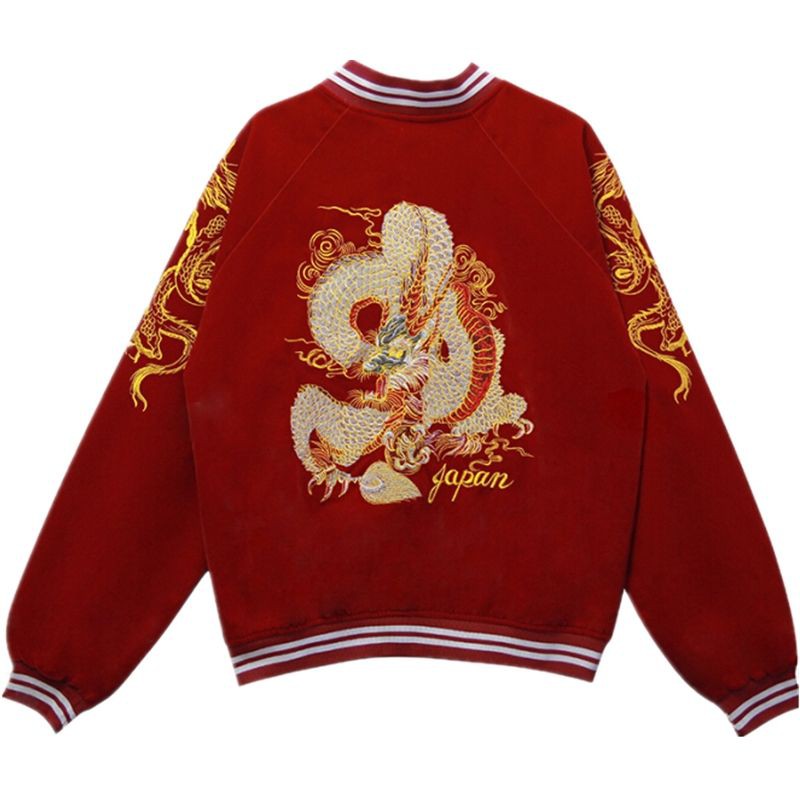 ÁO KHOÁC BOMBERJACKET THÊU RỒNG SUKAJAN