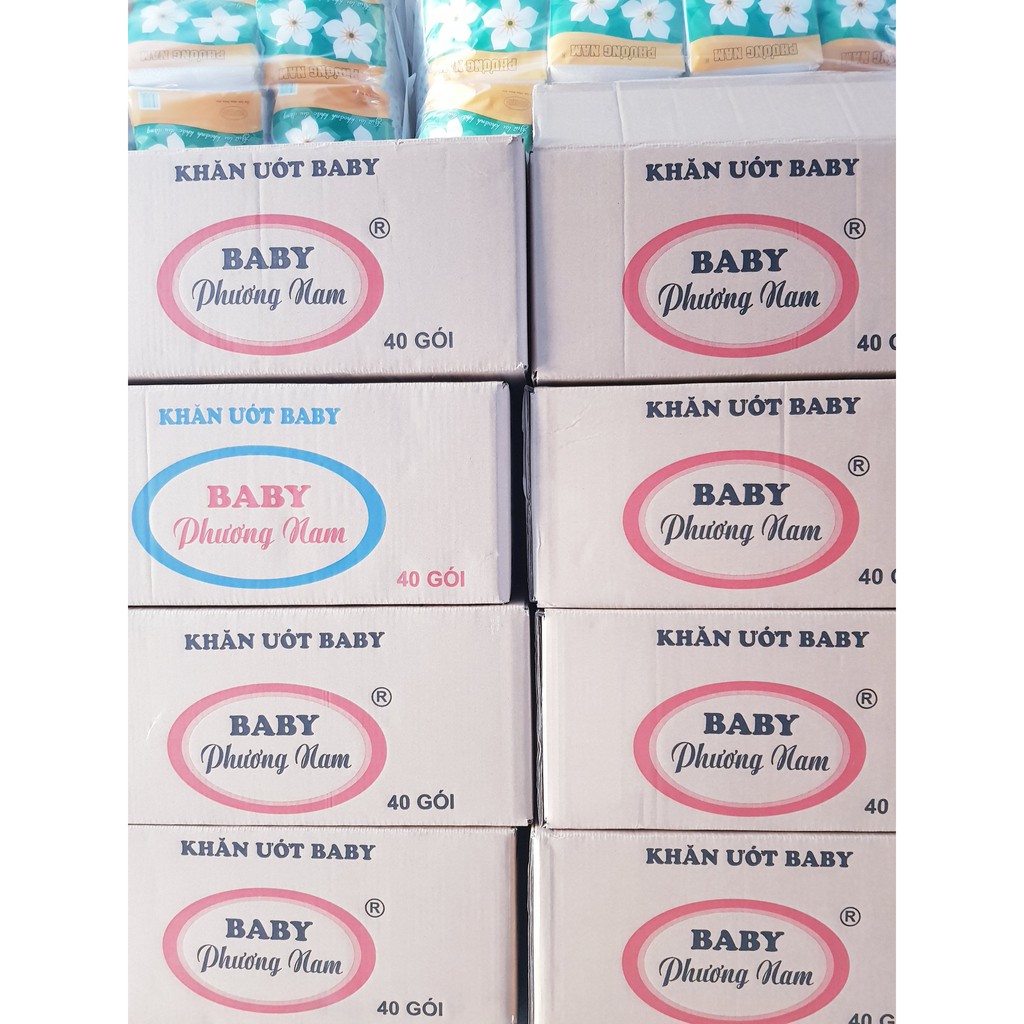 Khăn giấy ướt baby - CÓ GIẤY KIỂM NGHIỆM - DATE mới nhất,KO CHẤT CẤM PARABEN...