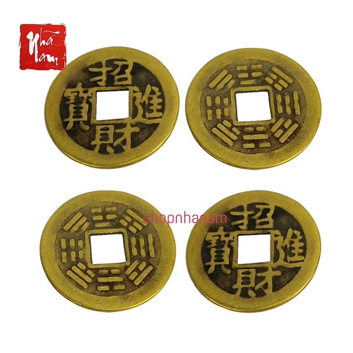 Đồng xu phong thủy bát quái đồng xu giả cổ chiêu tài may mắn vật phẩm phong thủy | BigBuy360 - bigbuy360.vn