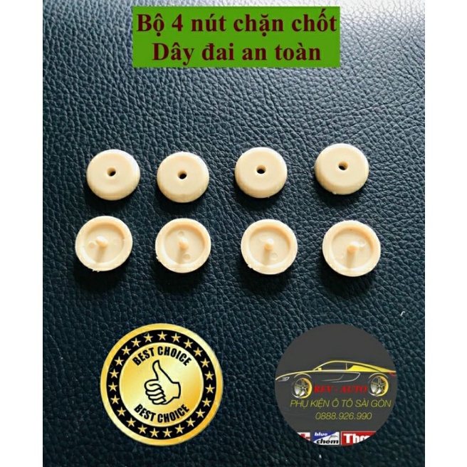 Bộ 4 nút chặn chốt dây đai an toàn ô tô, seat Belt