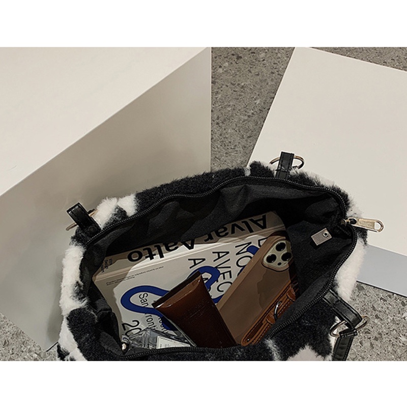 Balo đeo vai IELGY màu trơn/ họa tiết cỡ lớn phong cách Hàn Quốc cổ điển thời trang cho nữ