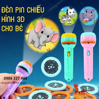 Đèn pin chiếu hình cho bé: gồm 80 hình ảnh, nhiều chủ đề cho bé vừa chơi vừa học