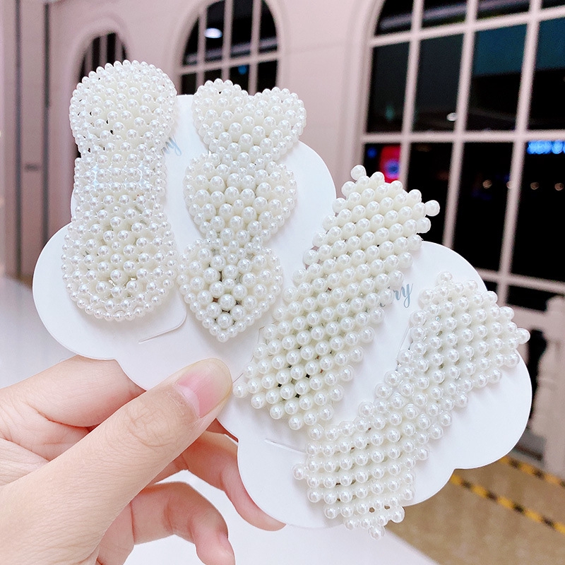 Kẹp Tóc Đính Ngọc Trai Giả Dễ Thương Cho Nữ