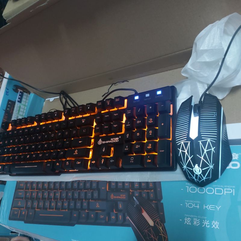 Bộ bàn phím chơi game cao cấp Shipadoo D600 có LED sử dụng ban đêm - Bảo hành 2 năm
