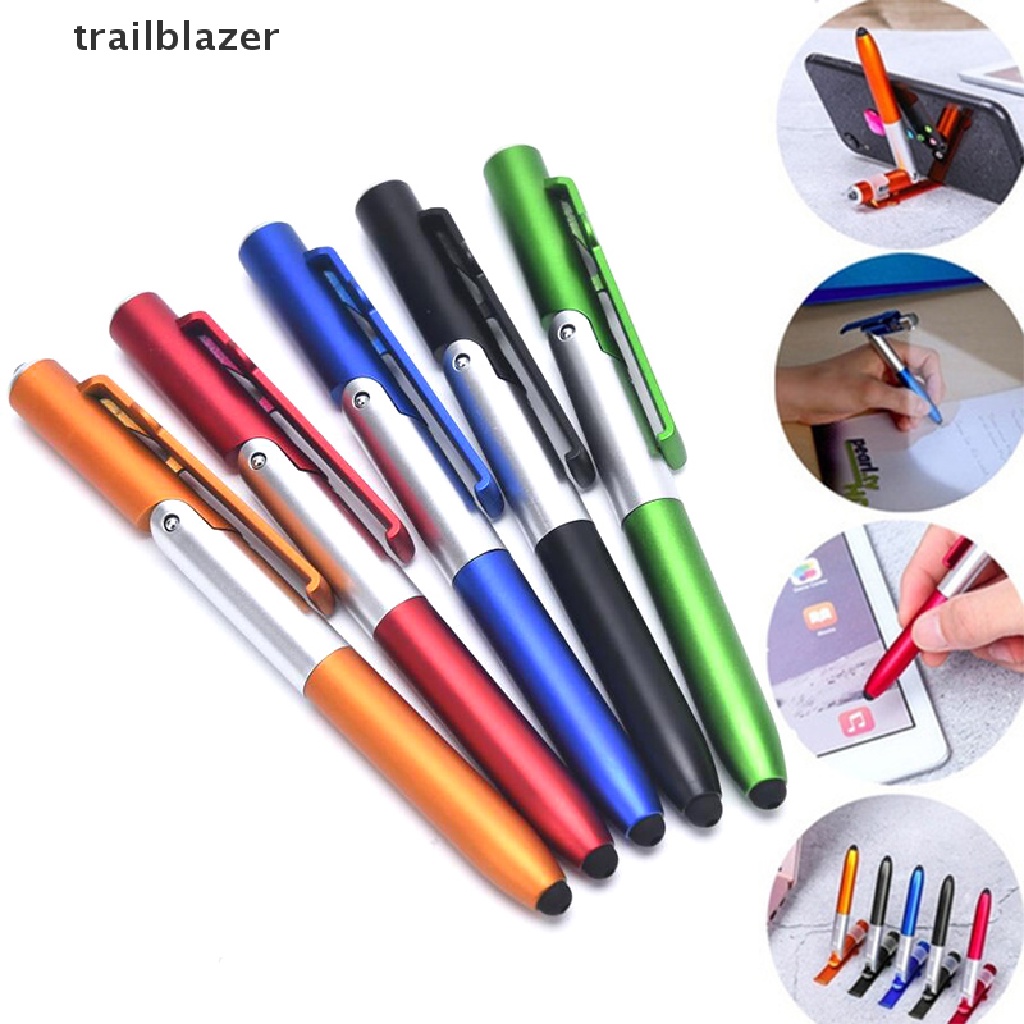 trailblazer Multifunction 4 in 1 Touch Screen Ballpoint Pen Folding LED Light Mobile Stand UIO