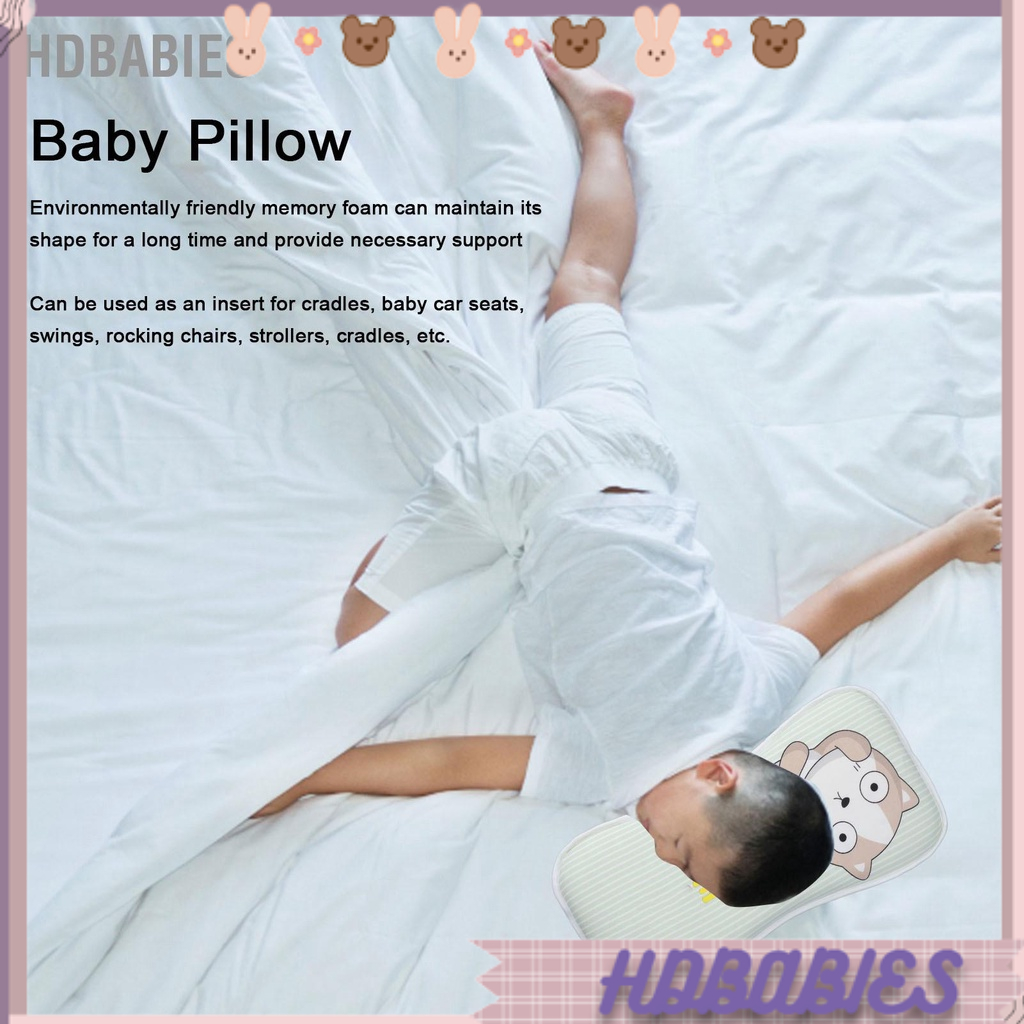 HDbabies Gối trẻ em Lỗ thông hơi Bảo vệ môi trường Bọt nhớ tay nghề tốt cho sơ sinh