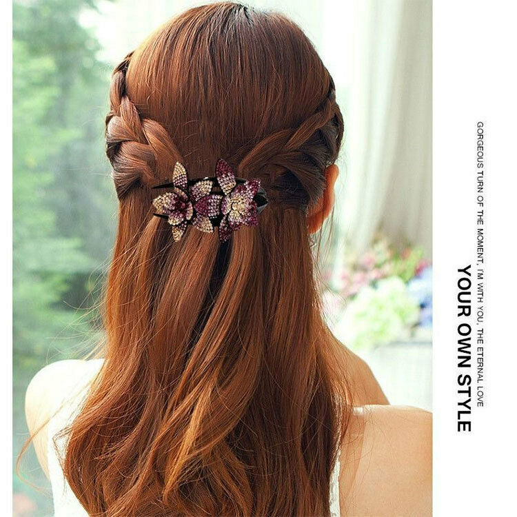 Kẹp Tóc Hình Hoa Đính Đá Thời Trang Cho Nữ