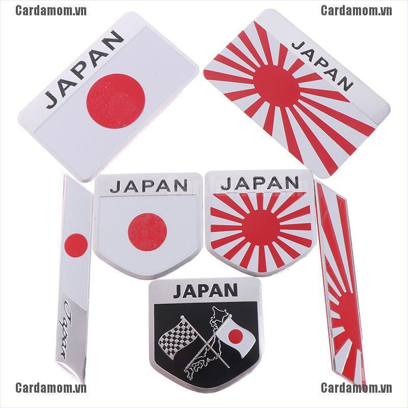 {carda} 1Pc Japan flag logo emblem alloy badge car motorcycle decor stickers{LJ}