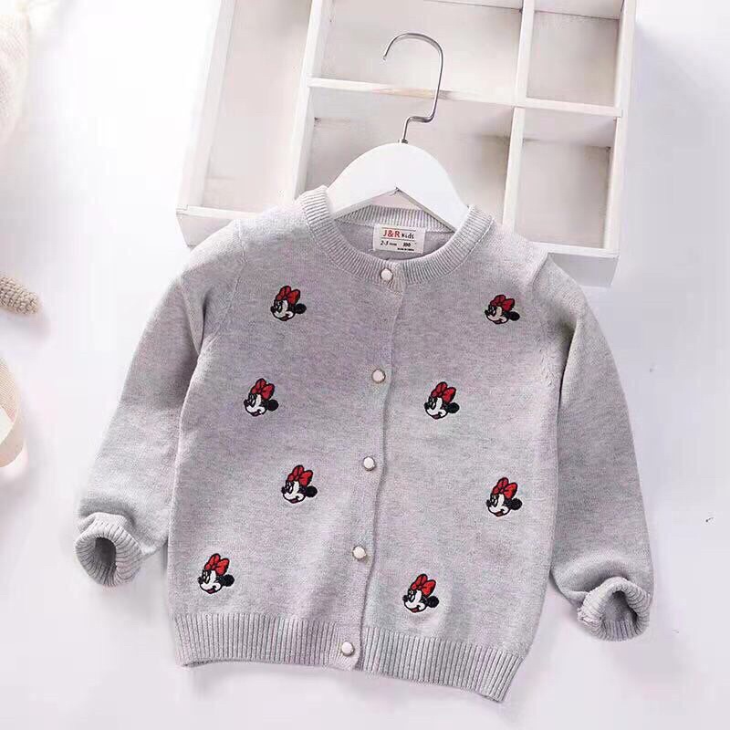 Áo len cài cúc bé gái 2-7 tuổi