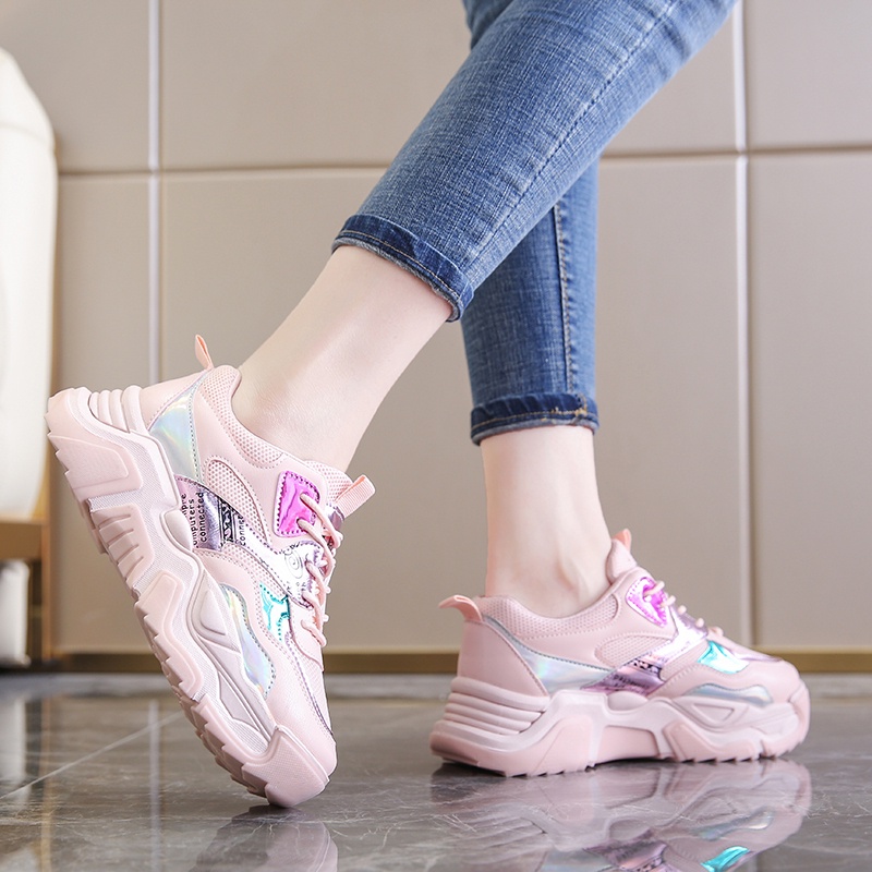 Giày Thể Thao Tăng Chiều Cao Phong Cách Hàn Quốc Thời Trang Cho Nữ
