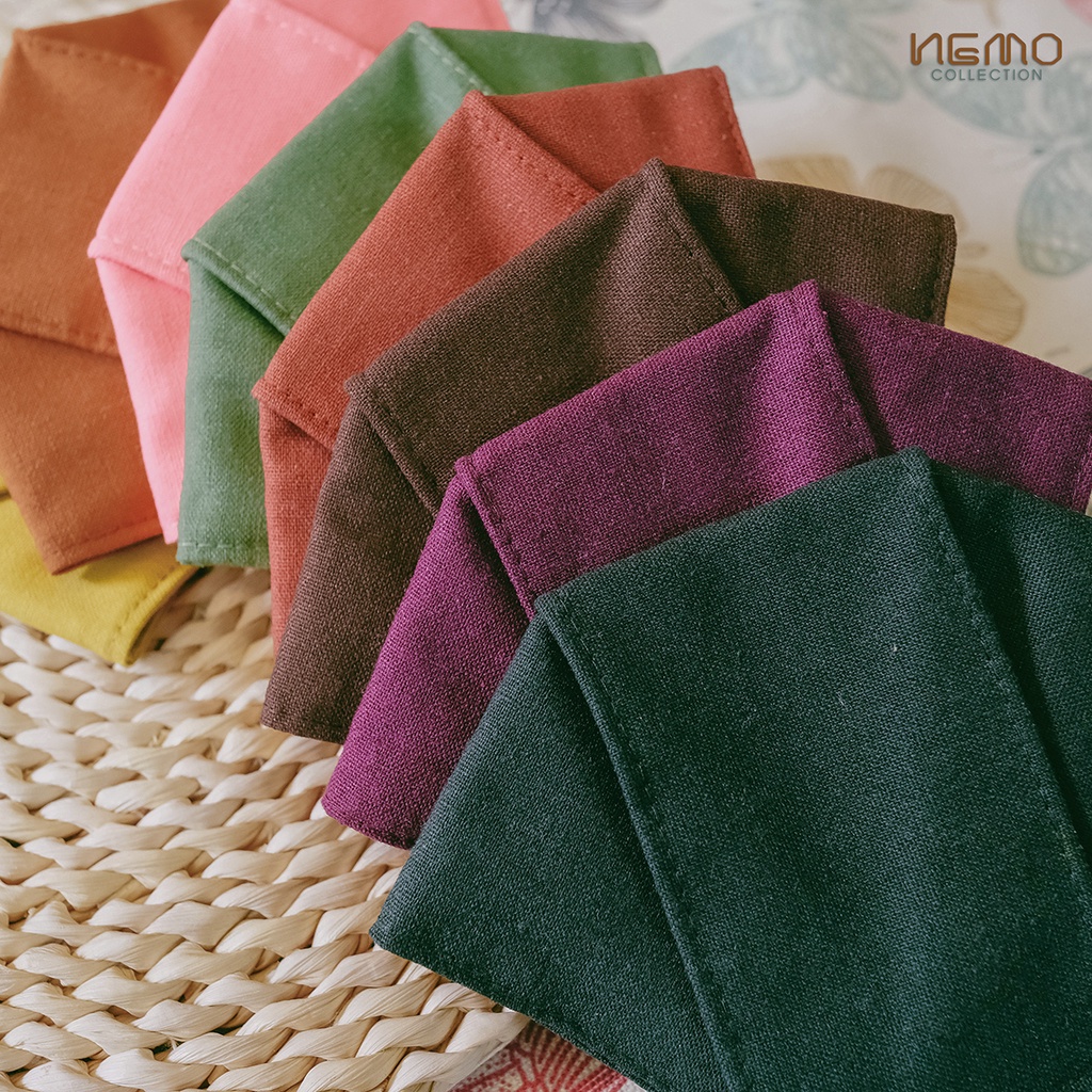 Khẩu Trang Linen 3 Lớp 4D Cao Cấp NEMO, Lọc Bụi, Chống Nắng, Kháng Khuẩn, Bộ Sưu Tập Tone Màu Vintage - KTLMT