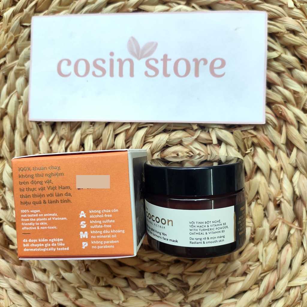 Mặt nạ nghệ Hưng Yên 30ml Cocoon giúp làn da tươi mới Cosin Store