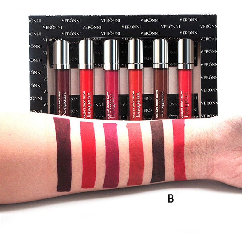 VEET (Hàng Mới Về) Set 6 Thỏi Son Kem Veronni Tông Lì Chống Nước Lâu Trôi | BigBuy360 - bigbuy360.vn