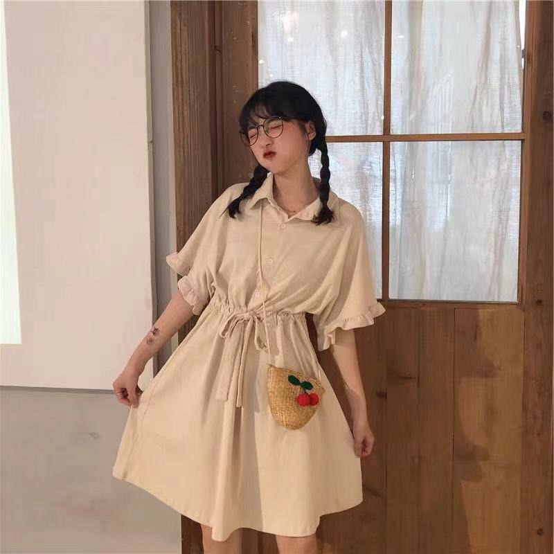 Đầm kiểu Perty cổ bẻ vừa vặn thời trang trẻ trung cho nữ