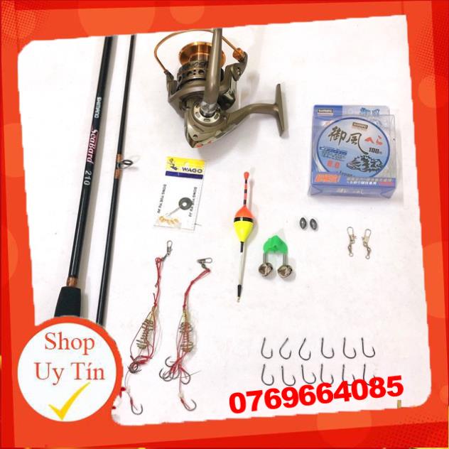 COMBO bộ cần shimano 2 khúc và máy LC  - Bộ cần máy 2 khúc đặc câu cá SIÊU BẠO LỰC -Đ𝗢̂̀ 𝗖𝗔̂𝗨 𝟳𝟭𝟲