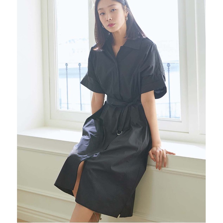 Hàng xuất xịn - Đầm gió midi kèm belt xuất khẩu
