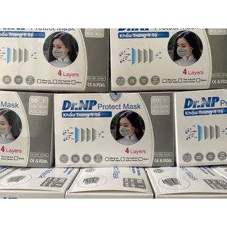 Khẩu trang y tế 4l, khẩu trang con cá kháng khuẩn Dr.NP , bảo vệ đường hô hấp
