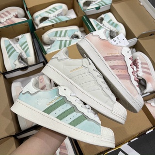 Giày Sneaker Adidas Superstar Mũi Sò Xanh MInt|Nâu Cafe|hồng