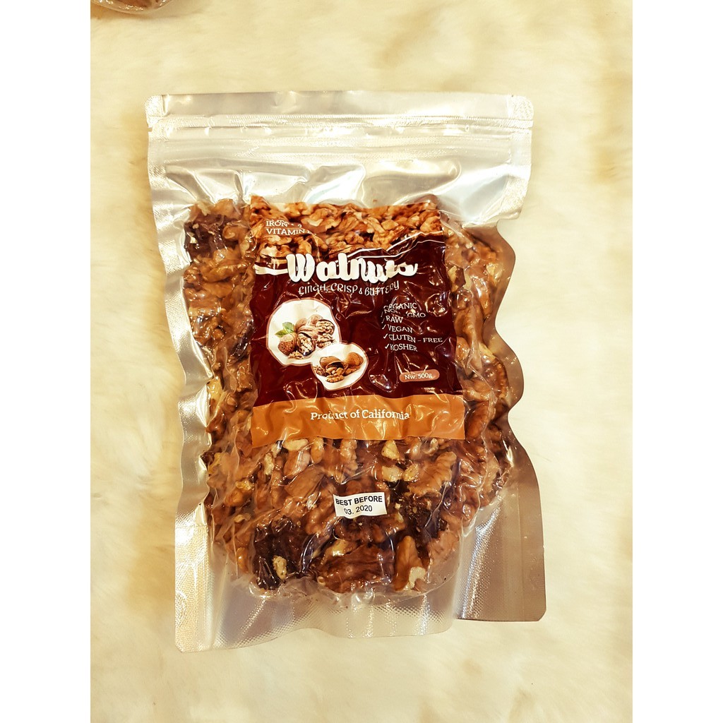 NHÂN HẠT ÓC CHÓ MỸ TÁCH VỎ 500G