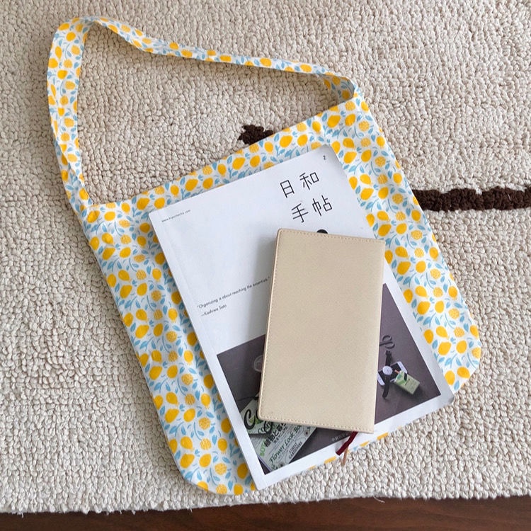 Túi vải canvas phong cách hàn quốc hoa túi tote nữ  mùa hạ