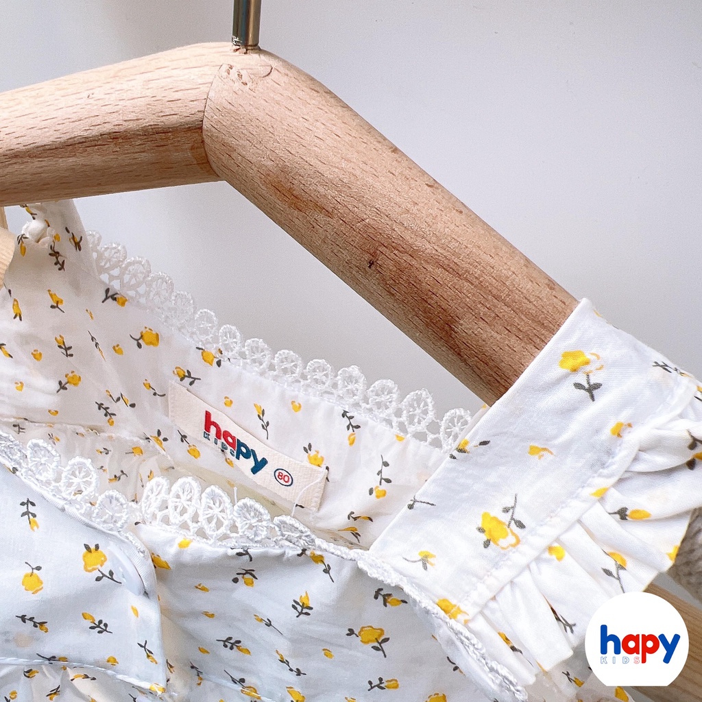 Đồ bộ bé gái 2 dây HAPYKIDS, cho bé từ 0 đến 6 tuổi chất vải thô thoáng mát B916b