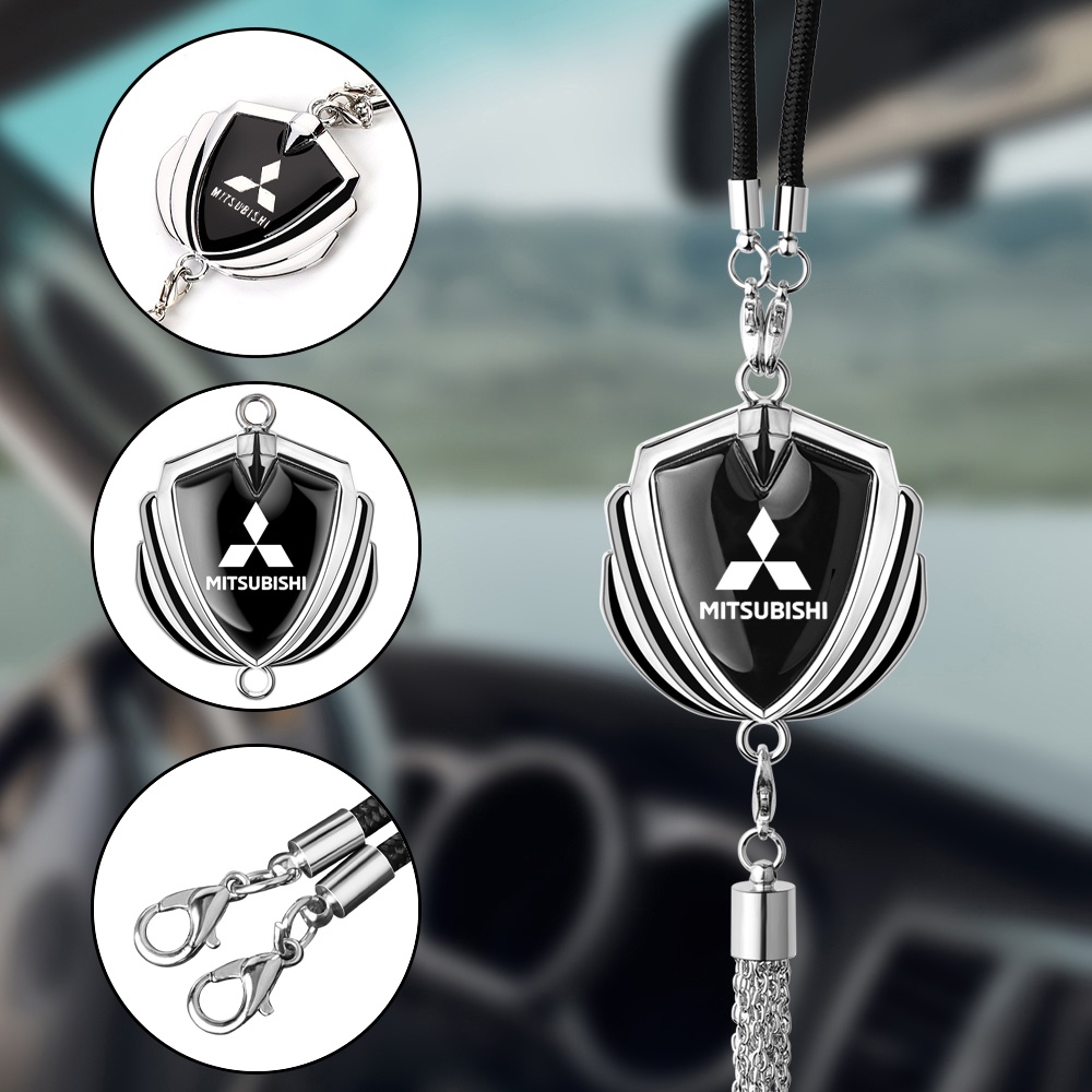 Phụ Kiện Trang Trí Gương Chiếu Hậu Hình Xe Hơi Mitsubishi 3D Bằng Kim Loại Dành Cho Xpander Triton Lancer Pajero ASX Mirage Grandis