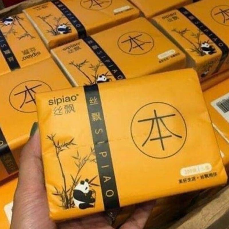 Combo 3 bịch giấy ăn gấu trúc 6021 hàng đủ 300 tờ/bịch