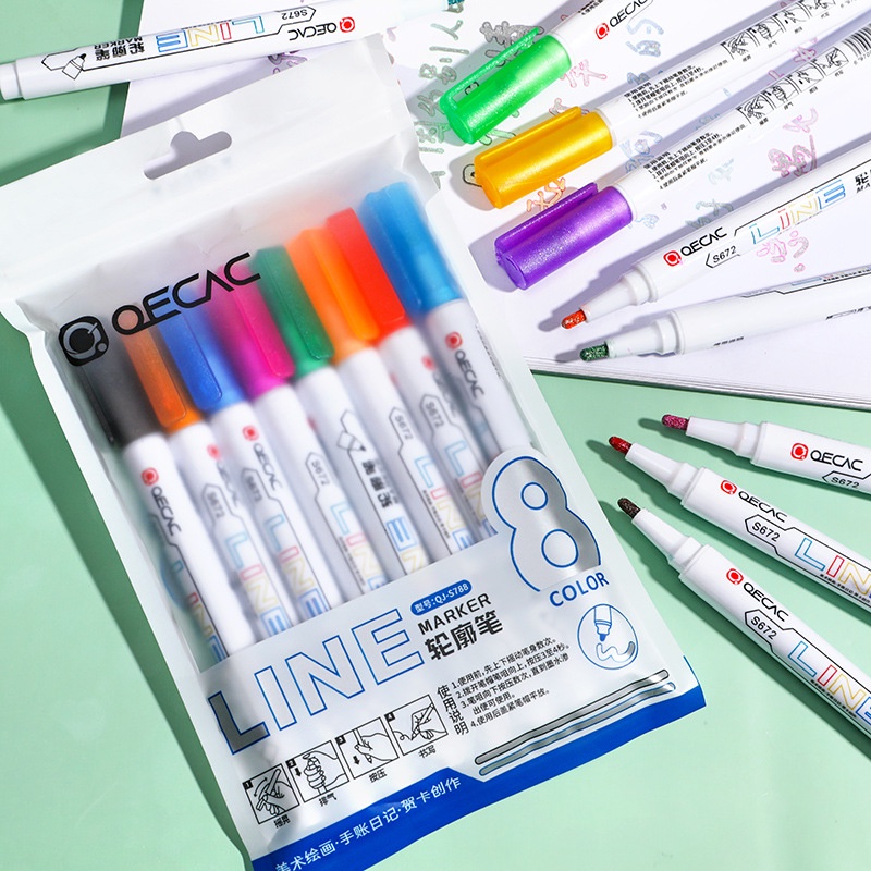 Bộ 8, 12 màu bút đánh dấu dạ quang cao cấp