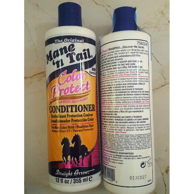 DẦU GỘI / XÃ CHO TÓC DẦU VÀ GIỮ MÀU TÓC NHUỘM  HIỆU CON NGỰA - Mane 'n Tail Color Protect Shampoo 355ml MỸ