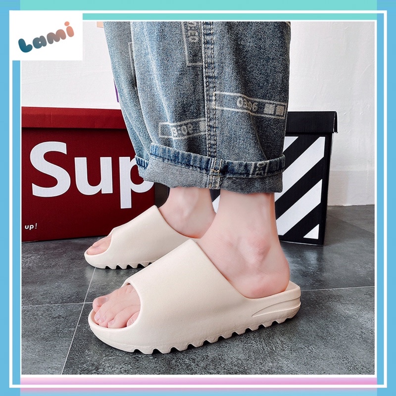 Dép Bánh Mì Đế Răng Cưa Unisex Màu Trơn Đi Êm Chân Hàng Loại Cao Cấp