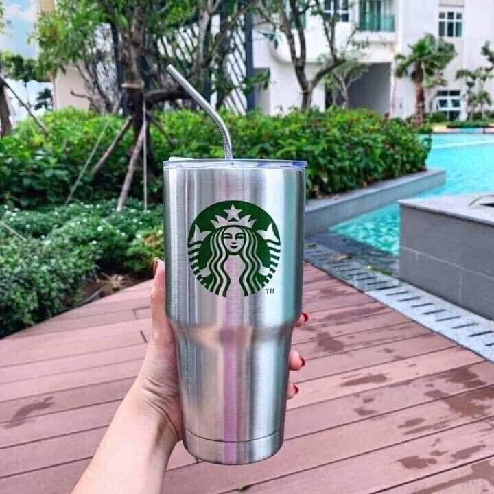 Bình giữ nhiệt, Ly giữ nhiệt Thái Lan 900ml cao cấp, giữ nóng, giữ lạnh đến 24 tiếng (Kèm túi đựng và ống hút)