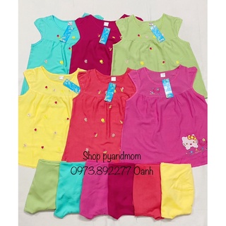 [Bộ lững 2 kiểu] Size đại S-XL bé 30-42kg chất vải Tole lanh tôn màu thoáng mát (giao hình thêu ngẫu nhiên)