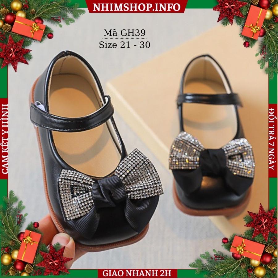 Giày búp bê bé gái 1 2 3 4 5 tuổi màu đen mang êm nhẹ phong cách Vintage cho bé đi học đi chơi mặc áo dài siêu xinh GH39