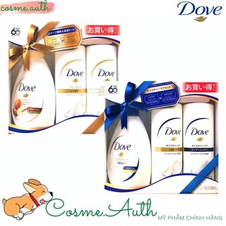 Bộ Sữa Tắm - Dầu Gội - Xả Phục Hồi Hư Tổn Dưỡng Ẩm Dove Moisture Care