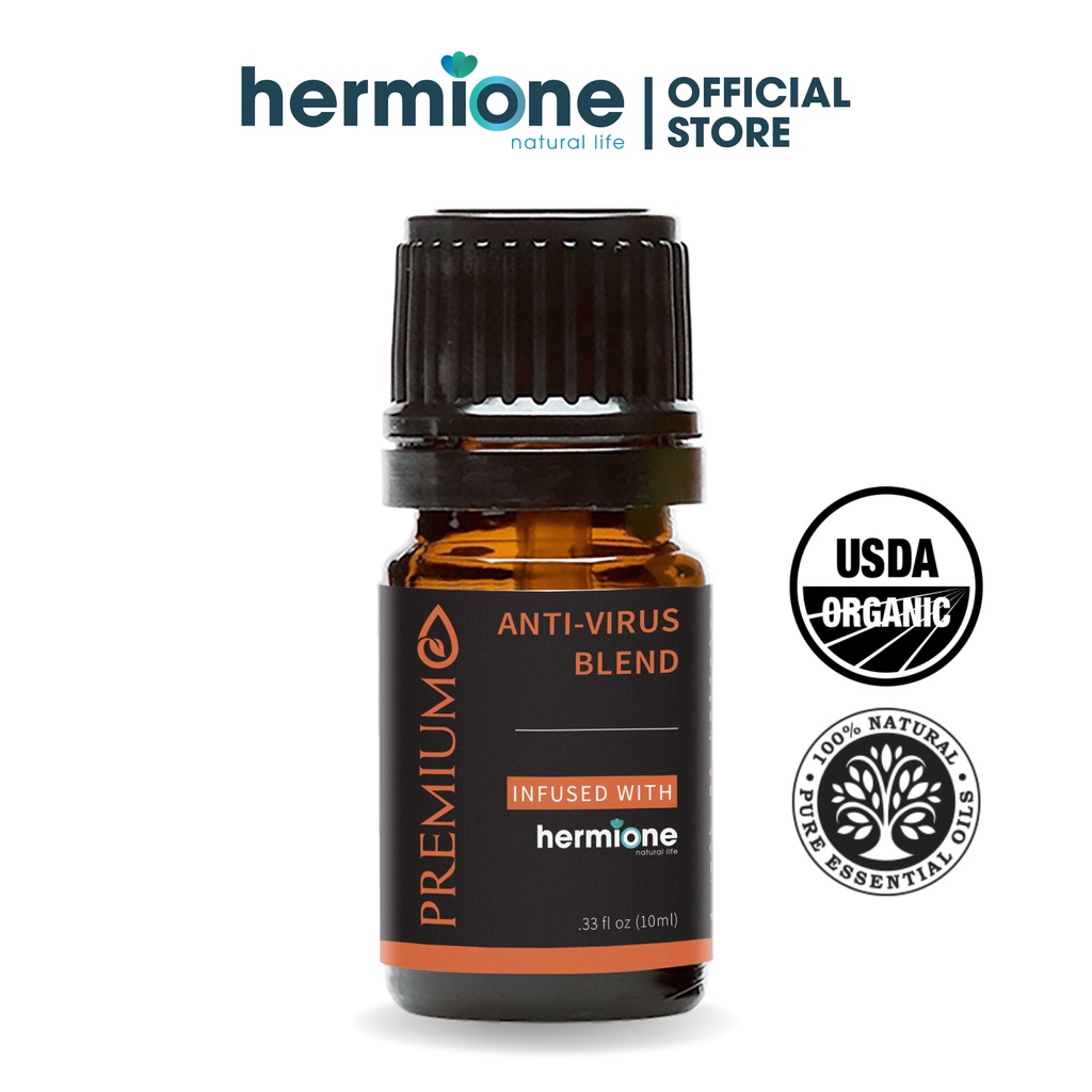 Tinh Dầu Diệt Vi Khuẩn Anti-Virus Blend Hermione Natural Life, Thiên Nhiên Nguyên Chất, Thơm Dịu Nhẹ, Xông Thơm Thư Giãn