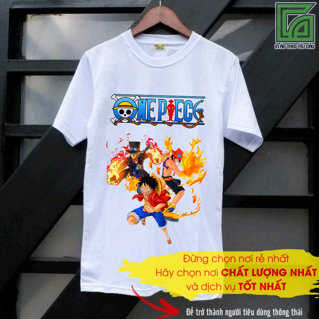 áo thun 3 anh e lufyy sabo ace in tại shop