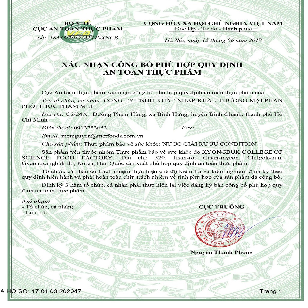 [Mã 66FMCGSALE hoàn 8% xu đơn 500K] Hộp 10 Chai Nước Giải Rượu, Mát Gan Condition 75ml | BigBuy360 - bigbuy360.vn