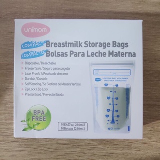 TÚI TRỮ SỮA UNIMOM COMPACT KHÔNG CÓ BPA 210ML (HỘP 10 TÚI)