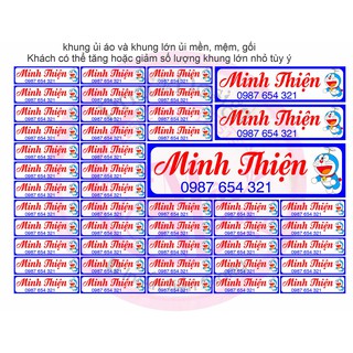 Bảng tên ủi áo cho bé