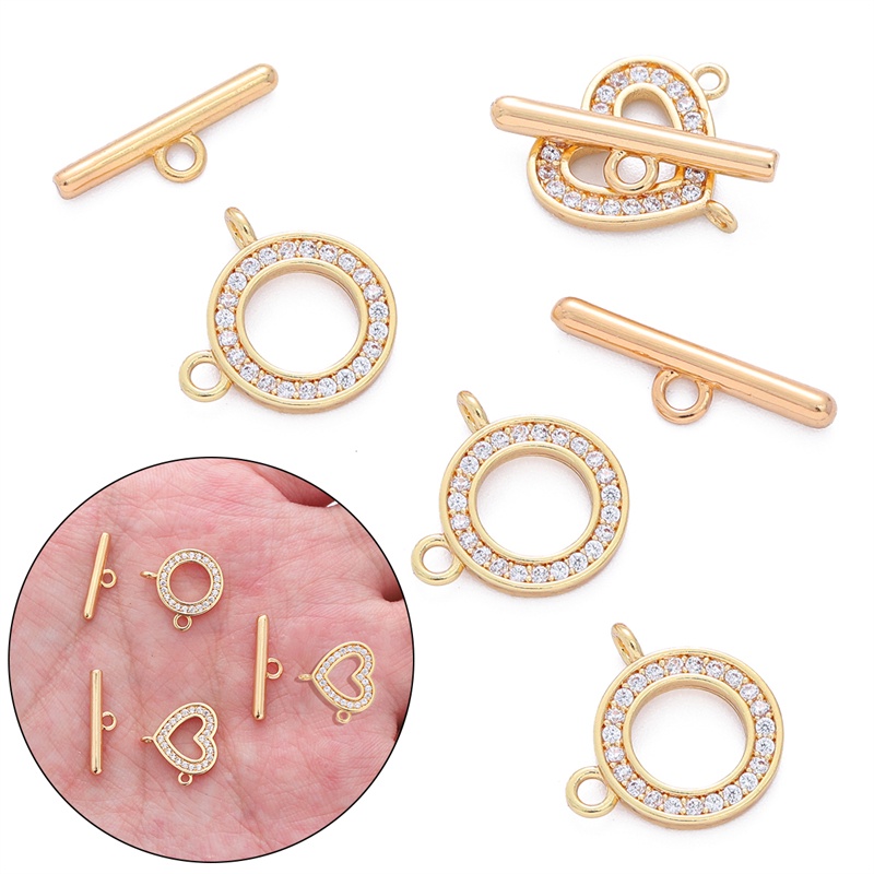 Set mặt dây chuyền BEADIA mạ vàng 18k đính dùng làm trang sức DIY