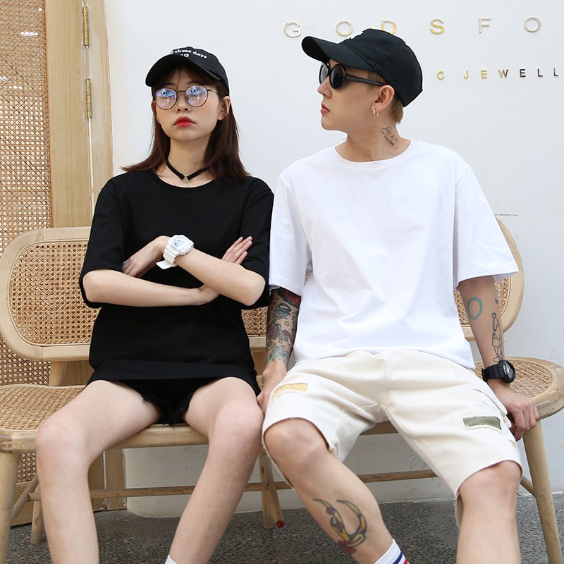 Áo Thun Nam/Nữ form rộng tay lỡ trơn Taosan - áo phông basic tee oversize unisex chất cotton | BigBuy360 - bigbuy360.vn