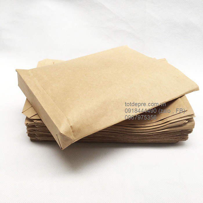 100 Túi giấy Kraft cỡ 20x25x4cm (túi giấy xi măng)