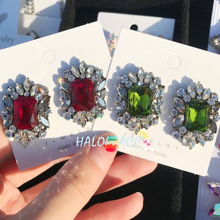 Khuyên Tai Bông Tai Hoa Tai Chân Bạc S925 Đính Đá Phong Cách Hàn Quốc Ulzzang Vintage
