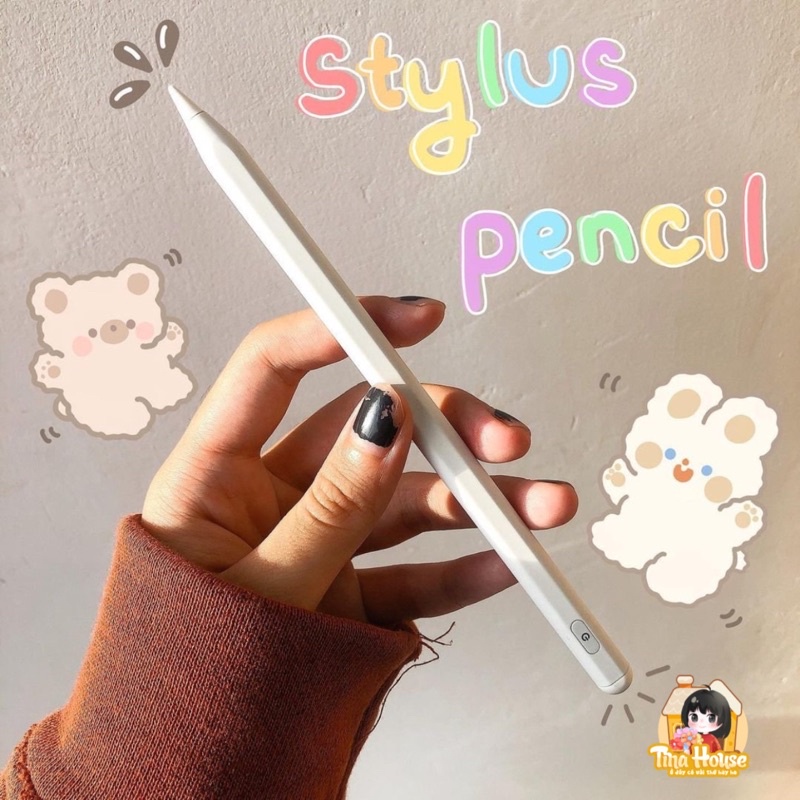 Bút Cảm Ứng Stylus Pencil Gen 2 Cho iPad Máy Tính Bảng Điện Thoại + sticker dễ thương