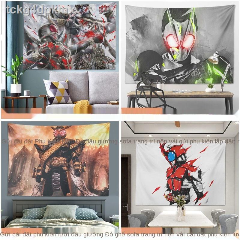 (Mới về)▩♟Kamen Rider Nền Vải Phong cách Nhật Bản Đầu giường Phòng ngủ Tấm thảm dán tường