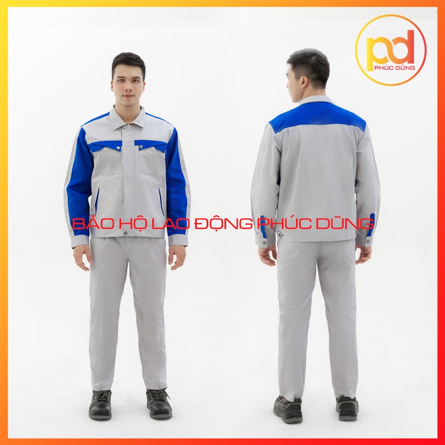 Bộ quần áo bảo hộ lao động nam kiểu dáng Hàn Quốc giá rẻ, thấm hút mồ hôi, thời trang, tiện lợi