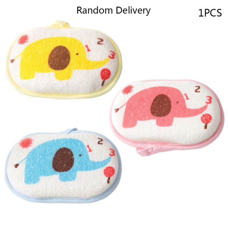 Bông tắm mềm mịn cho bé sơ sinh in họa tiết dễ thương