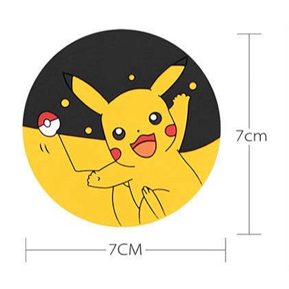 Tấm lót cốc nước chống trượt họa tiết hoạt hình đáng yêu trang trí nội thất xe hơi