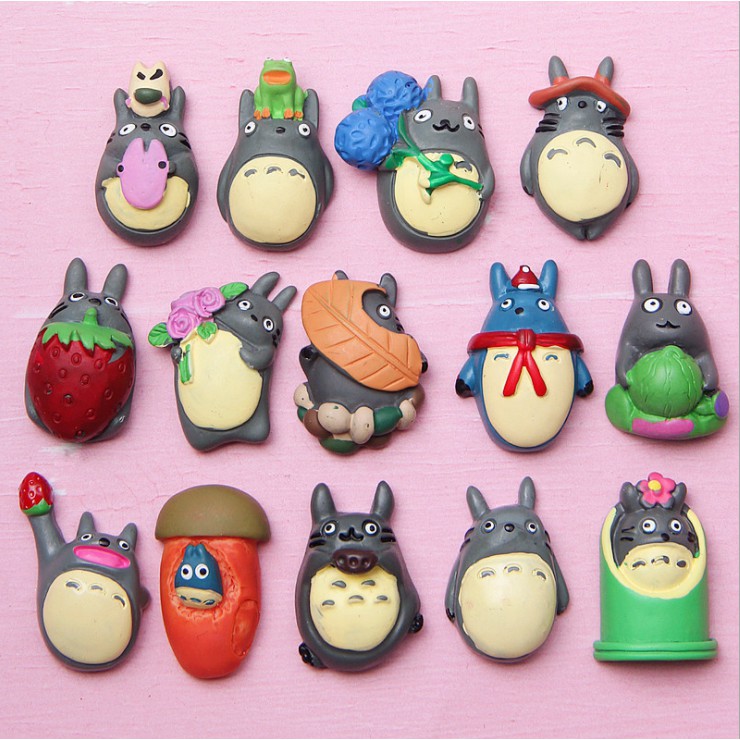 Charm mô hình Totoro nhỏ xinh thích hợp trang trí vỏ ốp điện thoại, dán tủ lạnh, DIY