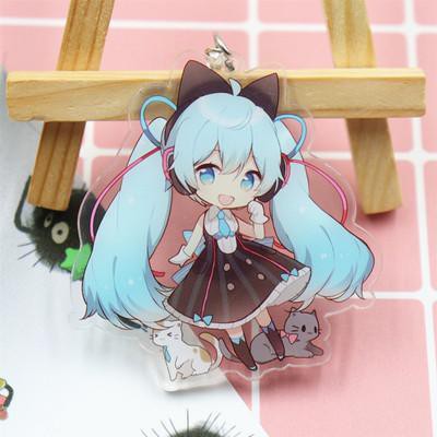 Móc khóa Miku Hatsune ver tóc xanh Mica trong acrylic